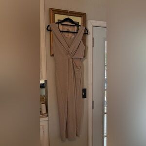 Heartloom Metallic Beige Blouse